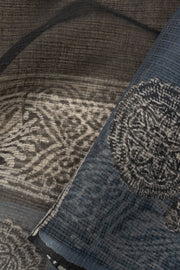 Black Vanaspathi Hand block Printed Kota Cotton saree - Avishya