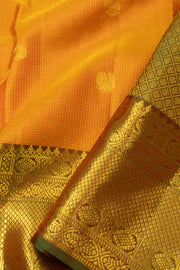 Orange Handloom Kanjivaram Silk Saree - Avishya