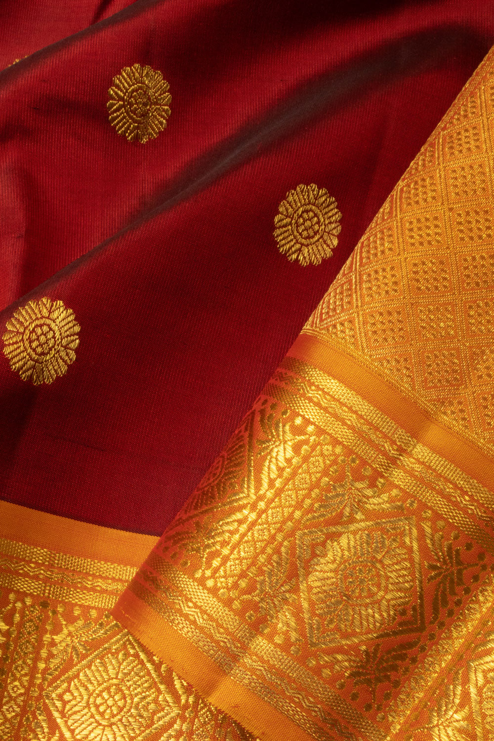 Maroon Handloom Kanjivaram Silk Saree - Avishya
