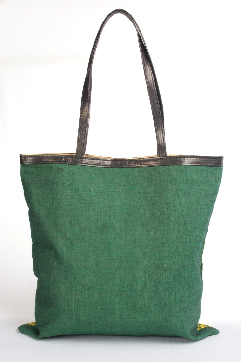 Green Kantha Embroidery Tote Bag - Avishya