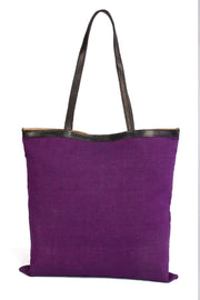 Violet Kantha Embroidery Tote Bag - Avishya