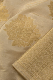 Beige Banarasi Tissue Silk Saree - Avishya
