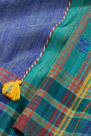 Blue Handloom Bhujodi Tussar Cotton Saree - Avishya
