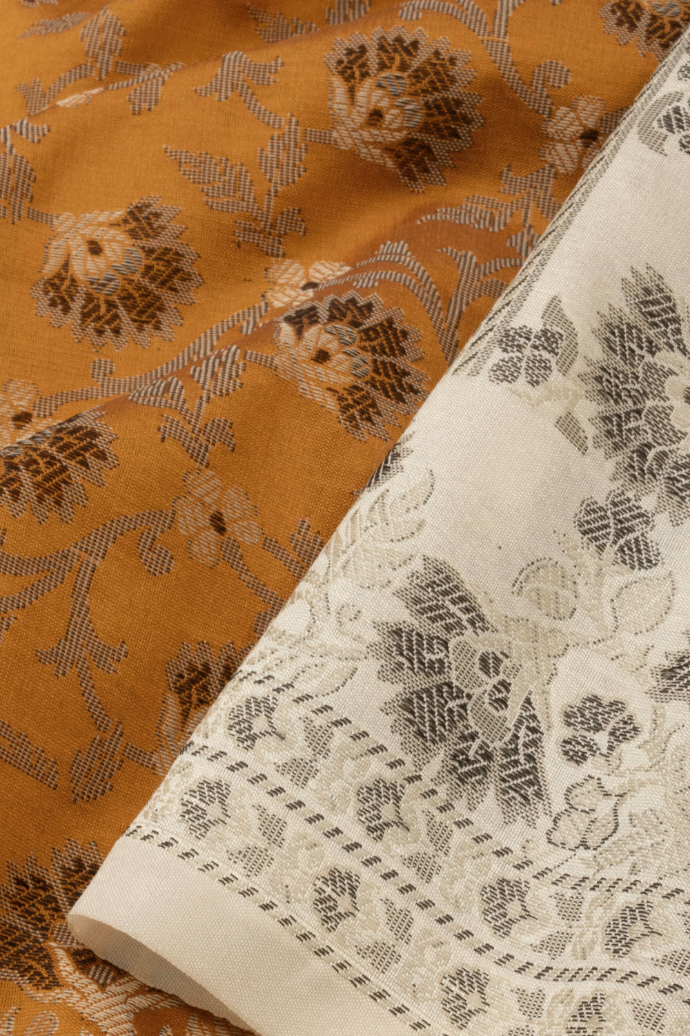 Yellow Handloom Himro Silk Cotton Saree - Avishya