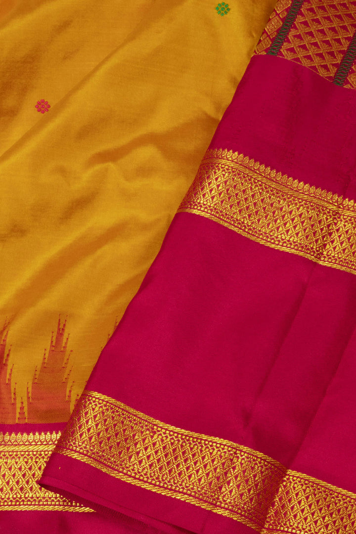 Yellow Korvai Kanjivaram Silk Saree 10065790