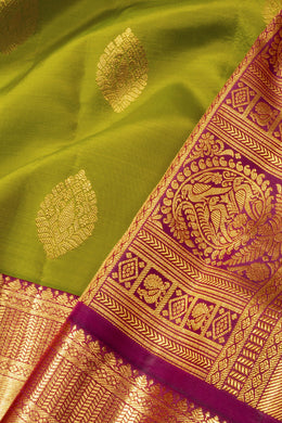 Green Korvai Kanjivaram Silk Saree 10065796