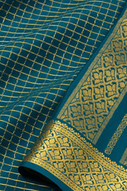 Dark Blue Mysore Crepe Silk Saree  - Avishya