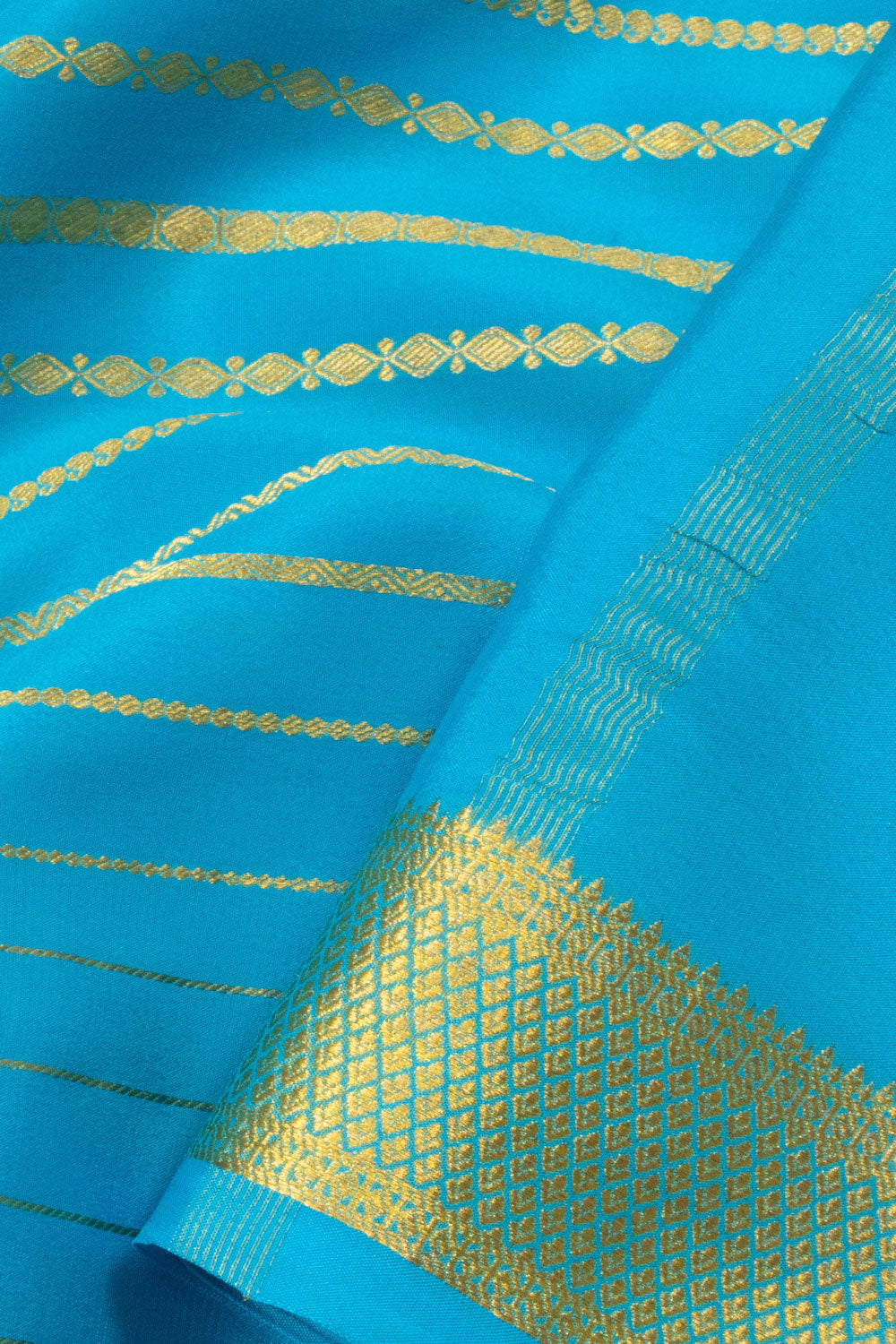 Blue Mysore Crepe Silk Saree - Blue
