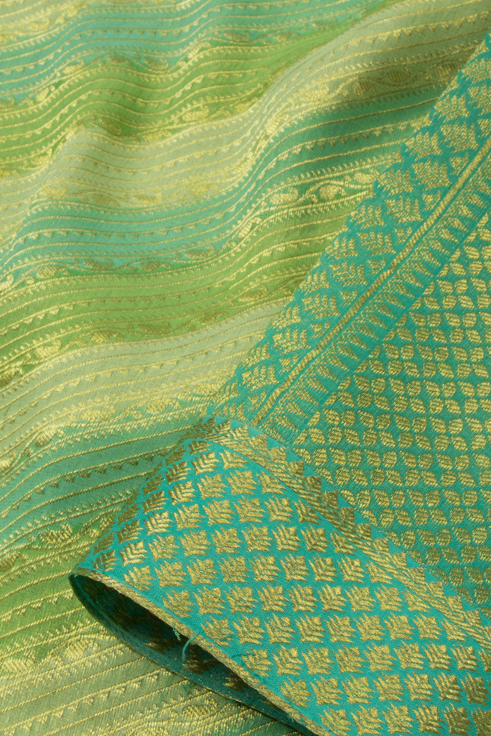  Blue Mysore Crepe Silk Saree - Avishya