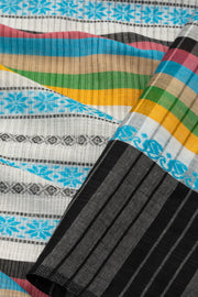 Off White Handloom Dhaniakhali Cotton Saree - Avishya