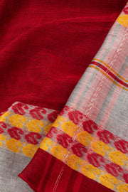Grey Handloom Dhaniakhali Cotton Saree - Avishya