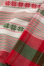 Off White Handloom Dhaniakhali Cotton Saree - Avishya