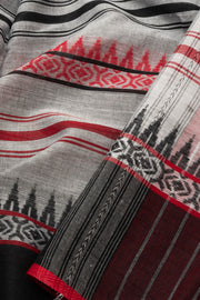 Black Handloom Dhaniakhali Cotton Saree - Avishya