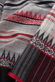 Black Handloom Dhaniakhali Cotton Saree - Avishya