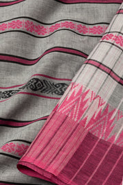 Grey Handloom Dhaniakhali Cotton Saree - Avishya