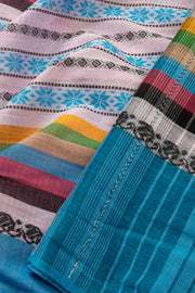 Multi Colour Handloom Dhaniakhali Cotton Saree - Avishya