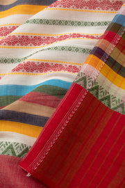 Multicolor Handloom Dhaniakhali Cotton Saree - Avishya