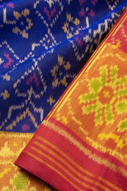 Blue Handloom Patola Ikat Silk Saree 10066022