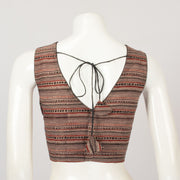 Brown Ajrakh Printed Cotton Blouse - Avishya