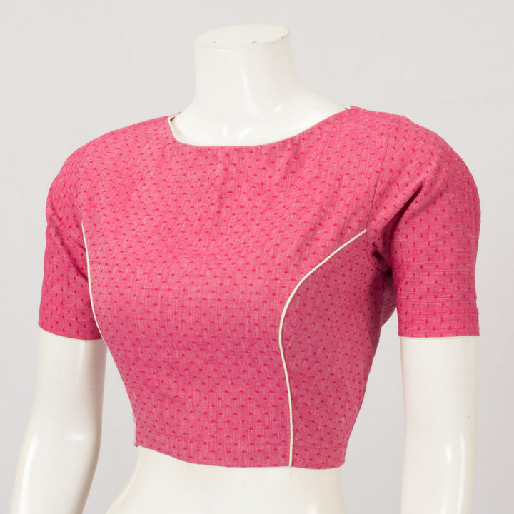 Pink Handwoven Cotton Blouse - Avishya
