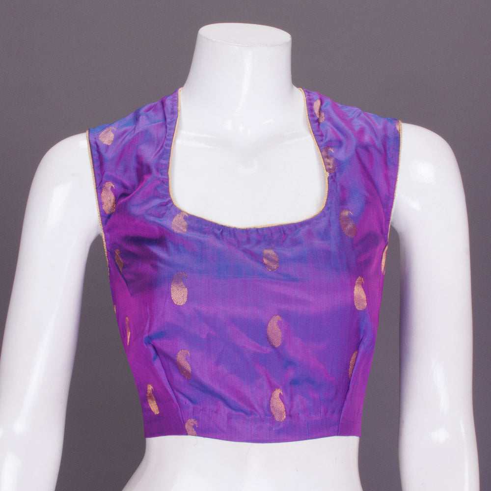 Purple Banarasi Silk Blouse - Avishya