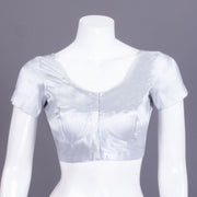 Silver Handcrafted Silk Blouse - Avishya