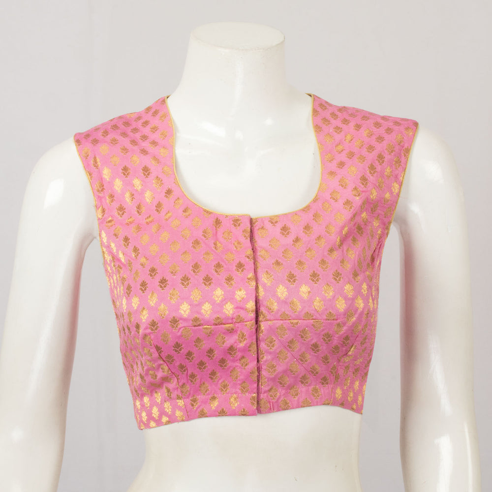 Pink Banarasi Silk Blouse - Avishya