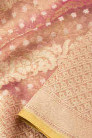 Peach Banarasi Tissue Silk Saree - Avishya