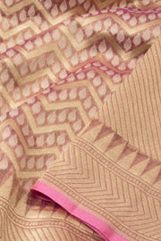 Dusky Rose Banarasi Tissue Silk Saree - Avishya