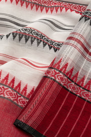 Off White Handloom Dhaniakhali Cotton Saree - Avishya