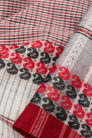 Off White Handloom Dhaniakhali Cotton Saree - Avishya