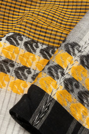 Off White Handloom Dhaniakhali Cotton Saree - Avishya