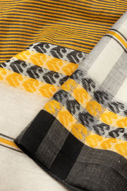 Off White Handloom Dhaniakhali Cotton Saree - Avishya