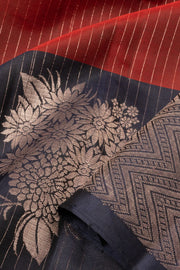 Maroon Handloom Kanjivaram Soft Silk Saree - Avishya