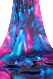 Multicolor Digital Printed Charmeuse Silk Saree - Avishya