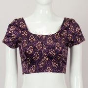 Dark Violet Mashru Silk Blouse - Avishya