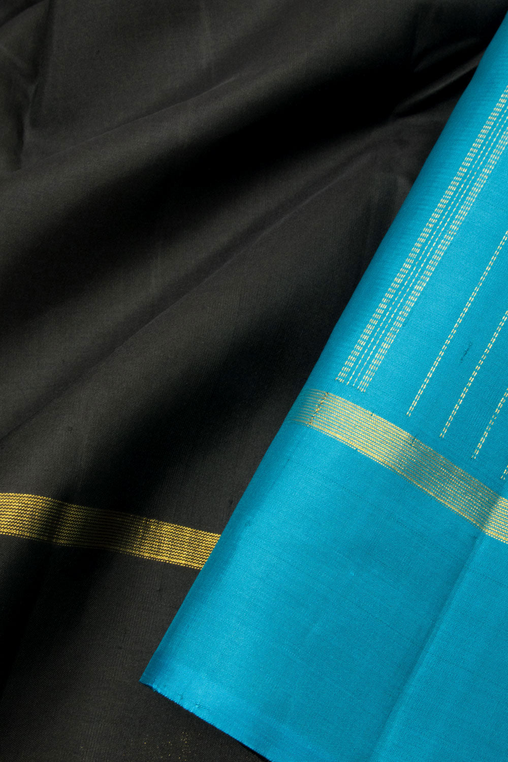 Black Handloom Kanjivaram Silk Saree - Avishya