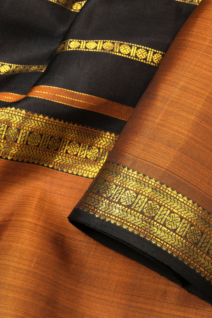 Black Bridal Handloom Kanjivaram Silk Saree - Avishya