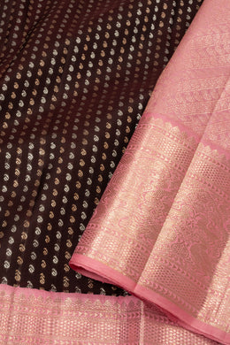 Brown Bridal Handloom Kanjivaram Silk Saree - Avishya