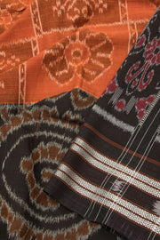 Orange Handloom Odisha Cotton Saree - Avishya