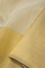 Off White Bridal Handloom Kanjivaram Silk Saree - Avishya