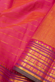 Dual Tone Pink Handloom Kanjivaram Silk Saree - Avishya
