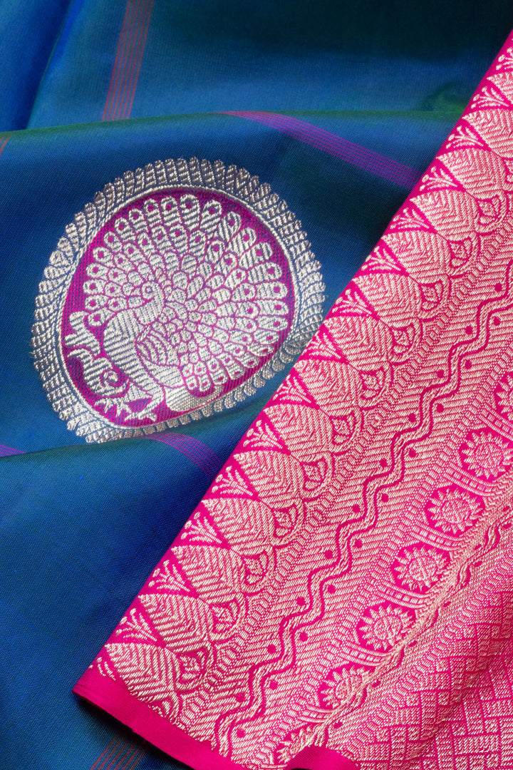 Royal Blue Handloom Kanjivaram Silk Saree - Avishya