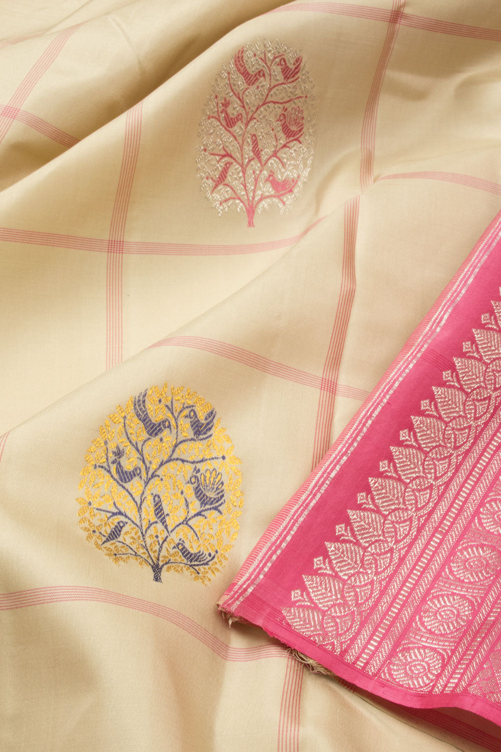 Beige Handloom Kanjivaram Silk Saree - Avishya