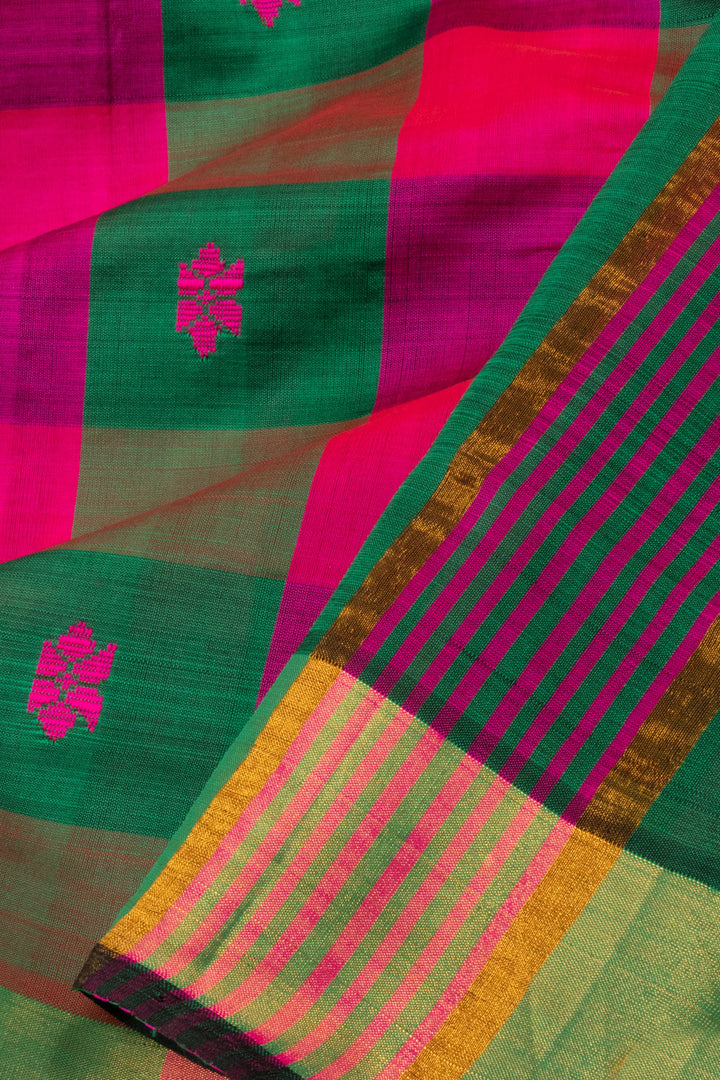 Multicolour Handloom Kanchi Silk Cotton Saree-Avishya