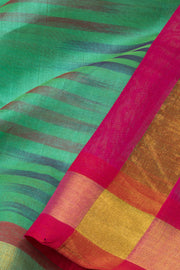 Artic Blue Handloom Kanchi Silk Cotton Saree-Avishya