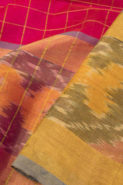 Chilli Red Handloom Kanchi Silk Cotton Saree-Avishya