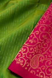 Green Handloom Kanjivaram Soft Silk Saree - Avishya