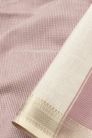 Peach Handloom Maheshwari Silk Cotton Saree - Avishya