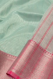 Green Handloom Maheshwari Silk Cotton Saree - Avishya